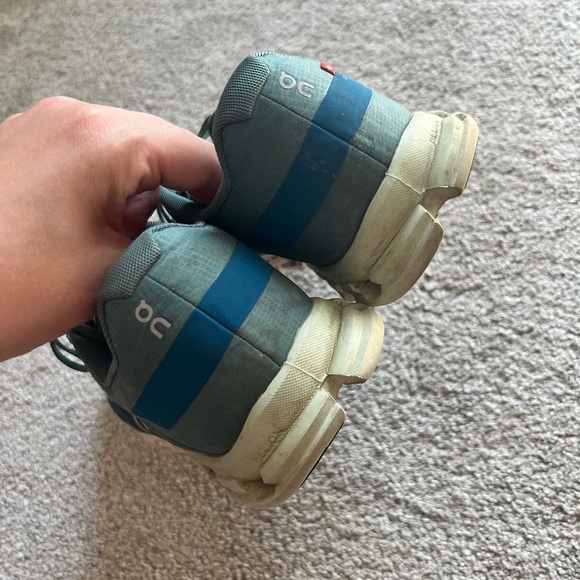 On Cloud 5 Mens Size 11 Blue Mesh Athletic Running Walking Gym Sneakers Shoes - Picture 3 of 7